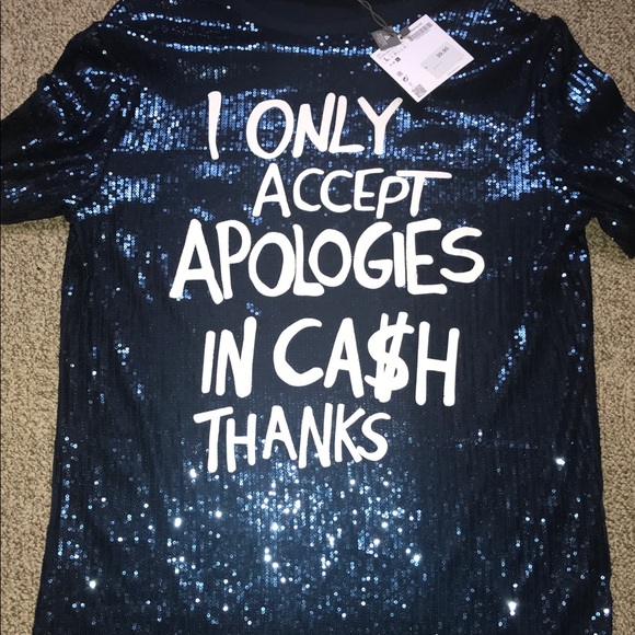 Zara Dresses & Skirts - Zara “I only Accept Apologies in Cash Thanks”